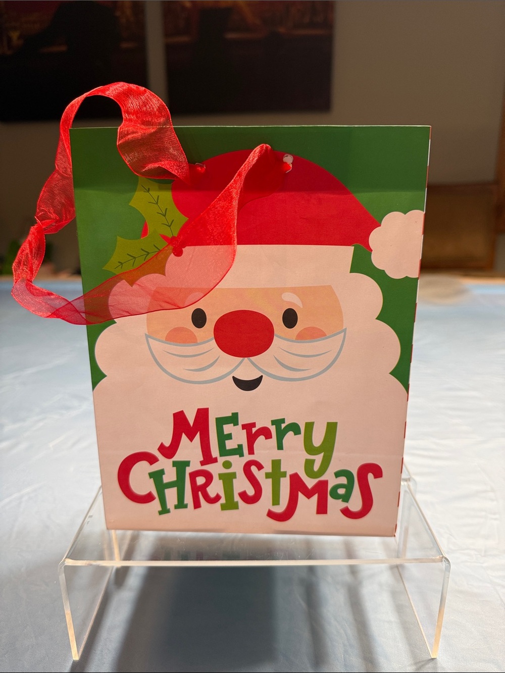 5 Festive Red Holiday Gift Bag Set with Plaid & Cocoa Designs - Picture 4 of 7